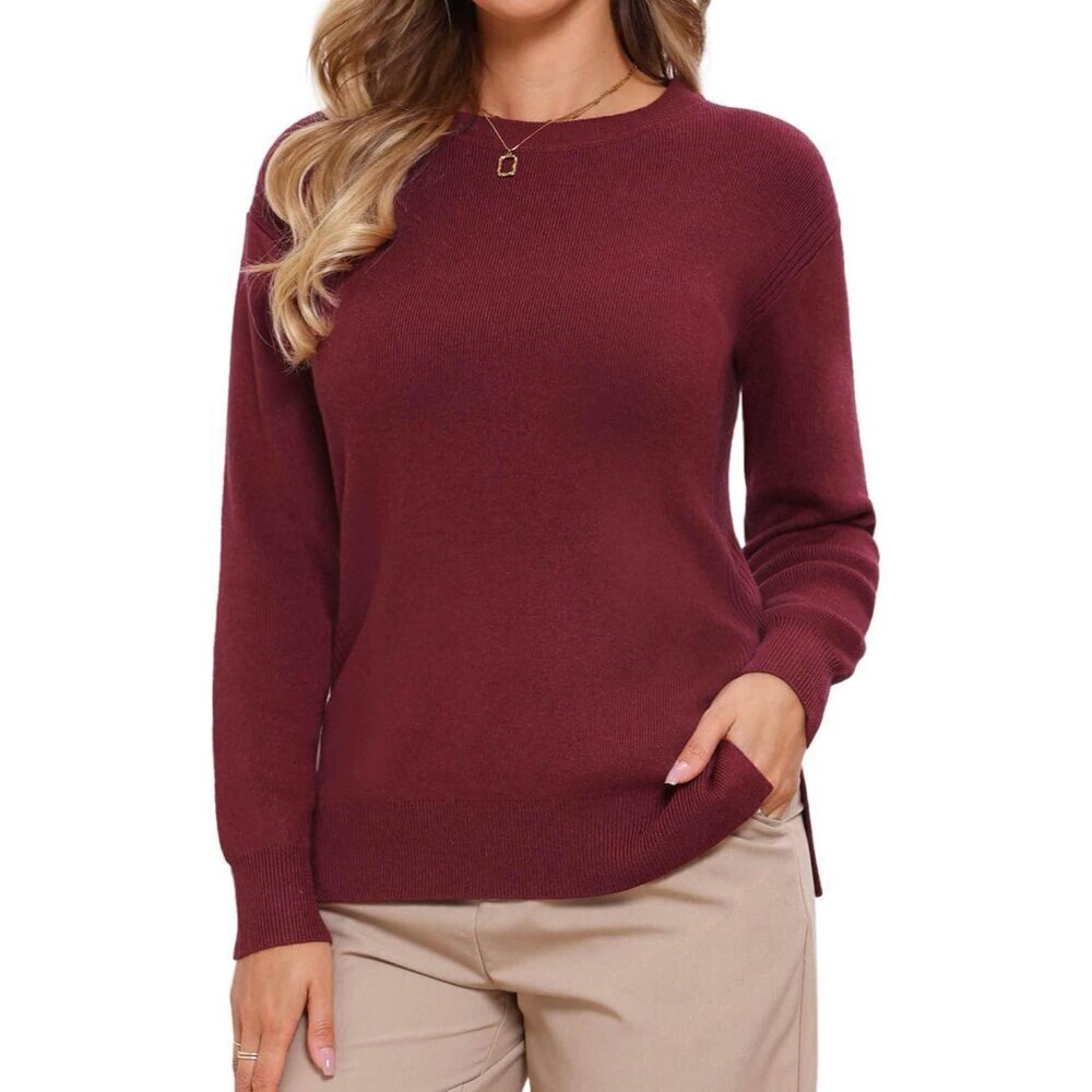 Women’s Long Sleeve Ribbed Knit Pullover Sweater Casual Fall Fashion